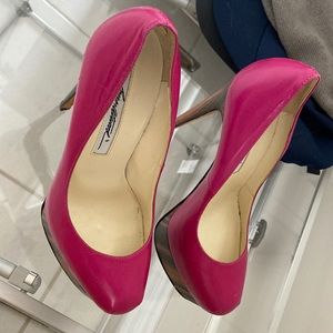 Brian Atwood hamper hot pink pumps - new